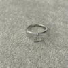 Anillo con microcirconias y bano de rodio, talla 6, 7, 8, 9, Plata .925