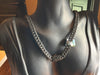 Black Monaco Chain Silver .925 Collar Monaco Negro Plata .925