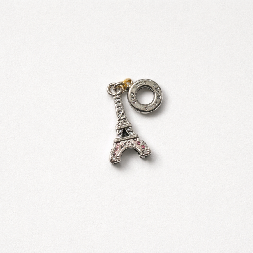 Eiffel Tower Silver Charm