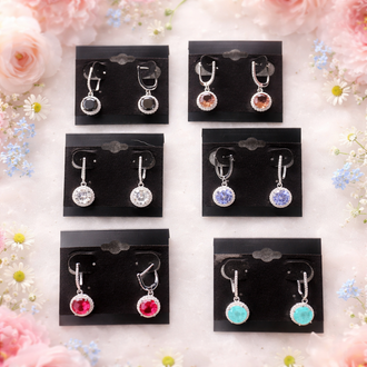 Arracada multicolores natural rock plata .925/ Arracada multicolors natural rock silver .925