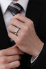 Men's Silver Ring With Pave Top