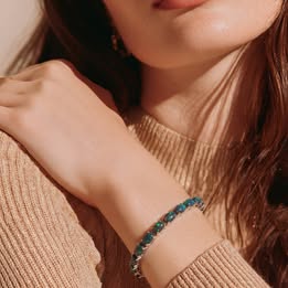 Bracelet Tennis Style with grisaceo opal