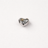 Silver charm heart with gold love struck design