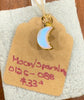 Charm Moon Sparkling double sided silver .925