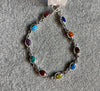 Pulsera de piedra natural multi color, silver.925