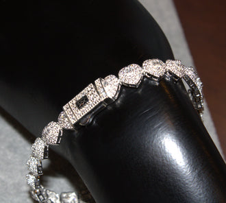 Pulsera Mónaco Corazones 18CM con circonias