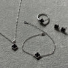 Juego VC Aretes, pulsera, collar 50CM y anillo medidas 6 y 9