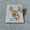 Set Dije y Aretes Plata y cristal negro o blanco
