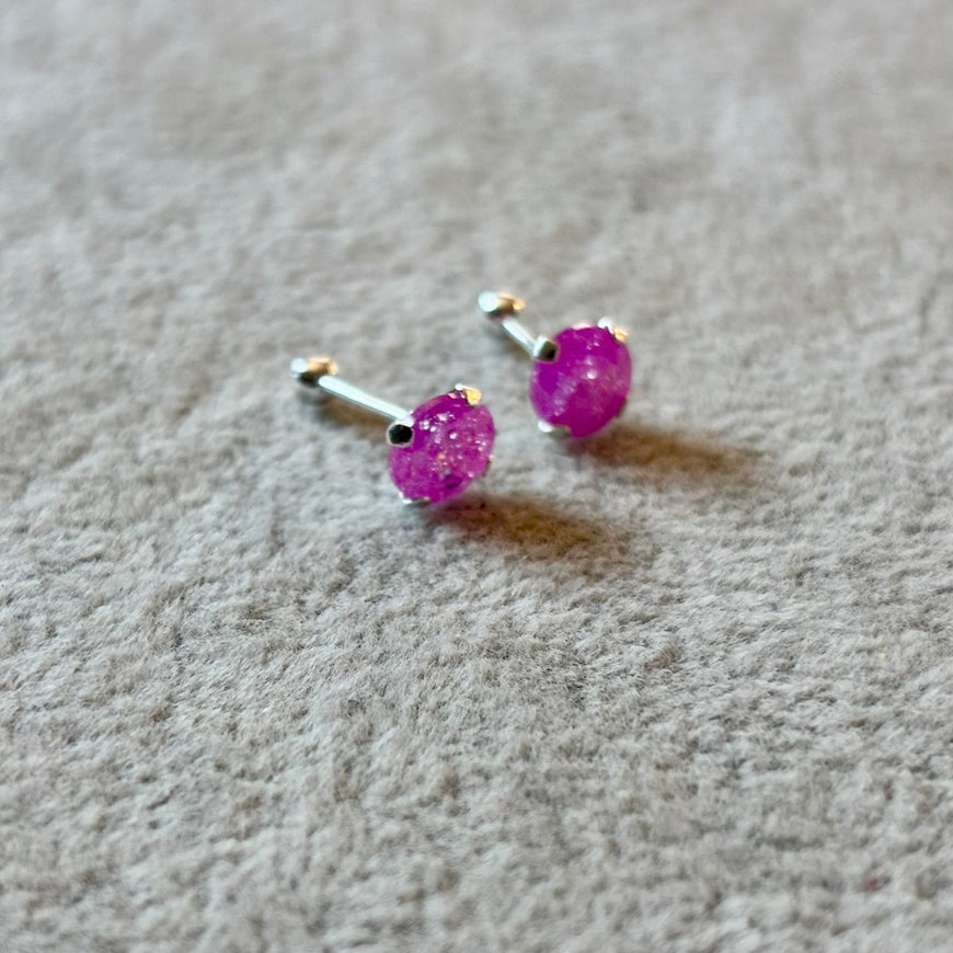 ARRETES DE BROQUEL CIRCONIA ICE (AZUL, ROSITA, MORRADO, AZUL OSCURO, FUCSIA) , PLATA .925