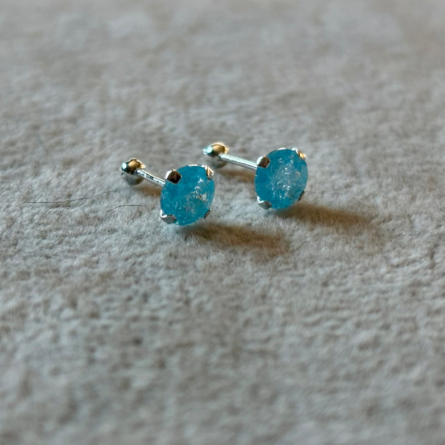 ARRETES DE BROQUEL CIRCONIA ICE (AZUL, ROSITA, MORRADO, AZUL OSCURO, FUCSIA) , PLATA .925