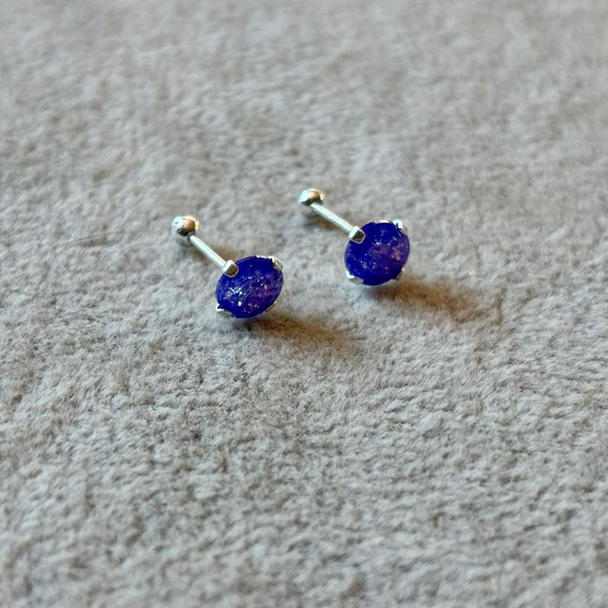 ARRETES DE BROQUEL CIRCONIA ICE (AZUL, ROSITA, MORRADO, AZUL OSCURO, FUCSIA) , PLATA .925