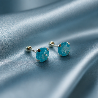 ARRETES DE BROQUEL CIRCONIA ICE (AZUL, ROSITA, MORRADO, AZUL OSCURO, FUCSIA) , PLATA .925