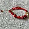Pulsera con piedras naturales color negro, roja, verde, naranja, amtista, multicolor. Plata .925
