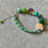 Pulsera con piedras naturales color negro, roja, verde, naranja, amtista, multicolor. Plata .925