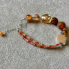 Pulsera con piedras naturales color negro, roja, verde, naranja, amtista, multicolor. Plata .925