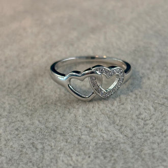 ANILLO DE DOS CORAZONES SIZE 8