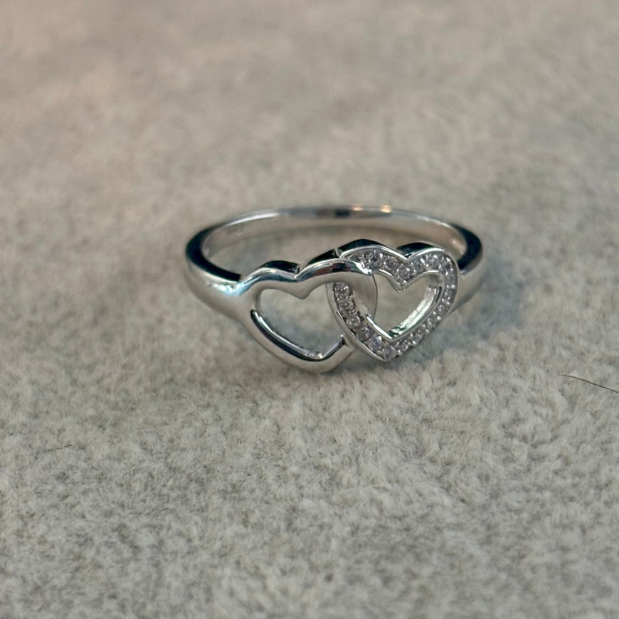 ANILLO DE DOS CORAZONES SIZE 8