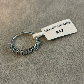 Anillo medio crurumbela blanca size 7,8,9