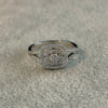 Anillo cuadrado con zirconia blanca 6, 7
