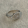 Anillo cuadrado con zirconia blanca 6, 7