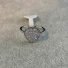 Anillo de compromiso con bano de rodio en talla 9