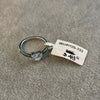 ANILLO DE CORAZON BISELADO BANO DE RODIO
