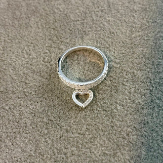 Anillo Corazon con Zirconia Blanca 6,7,8,9