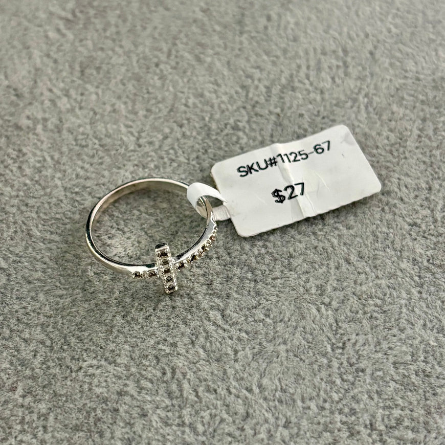 ANILLO DE CRUZ, PLATA .925
