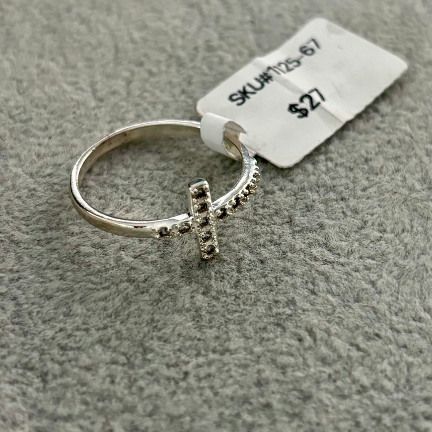 ANILLO DE CRUZ, PLATA .925