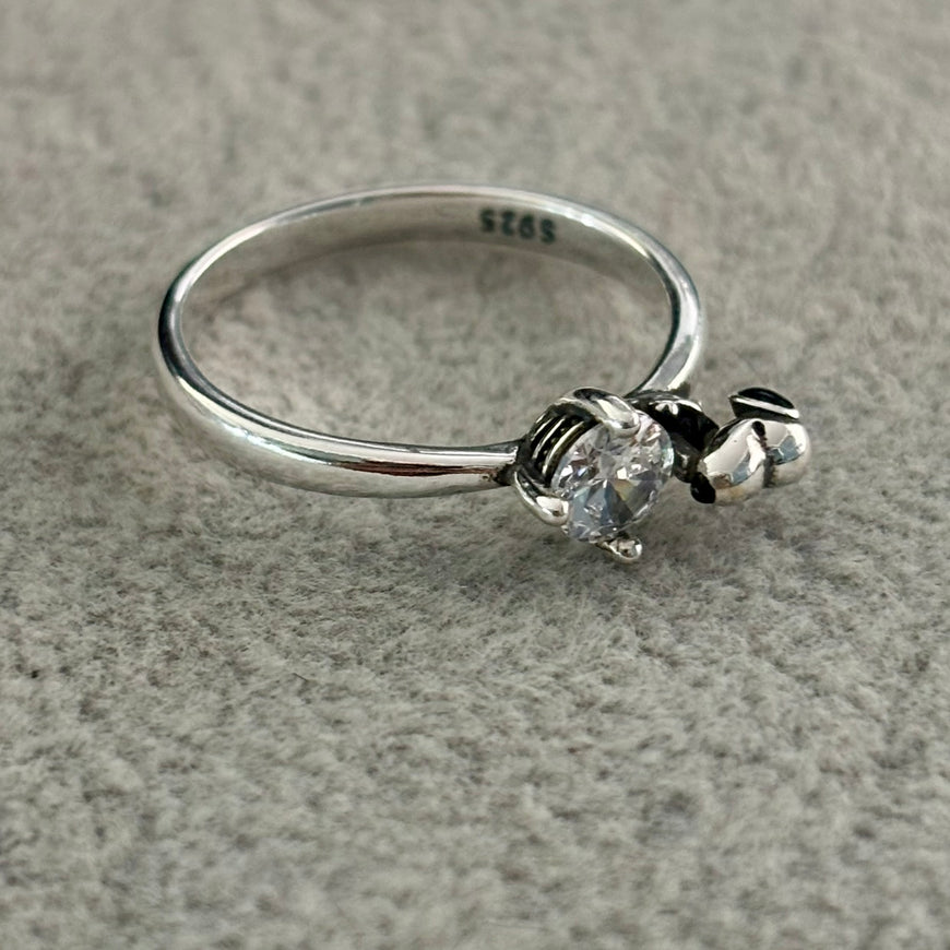 ANILLO SNOOPY CON CIRCONIA 6,7,8