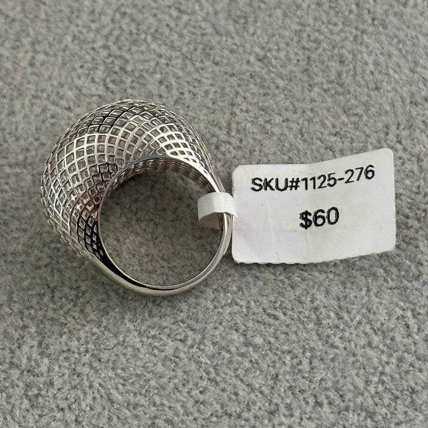 ANILLO DE RED 3D, TALLA 6,7,8,9 PLATA .925