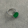 ANILLO CON PARAIBA REDONDA TALLA 5,6,8,9 CON BANO DE RODIO