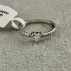 ANILLO PLATA DISENO CORAZON AZUL O BLANCO