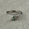 ANILLO SERPIENTE VERDE PLATA .925