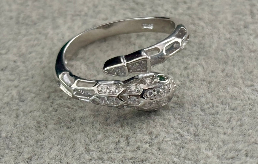 ANILLO SERPIENTE CON CIRCONIAS TALLA 7