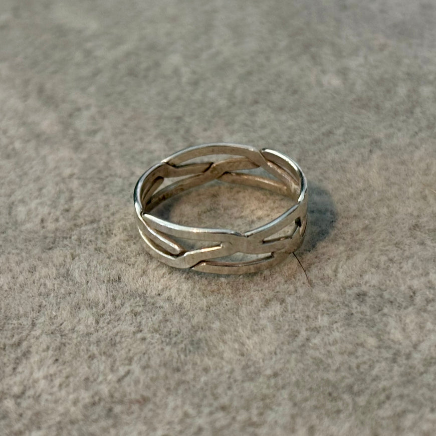 Anillo para el pie diseno torzal Plata .925 Talla 3