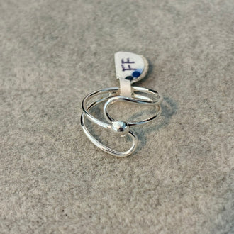 Anillo para el pie en plata .925 con bola Talla 3