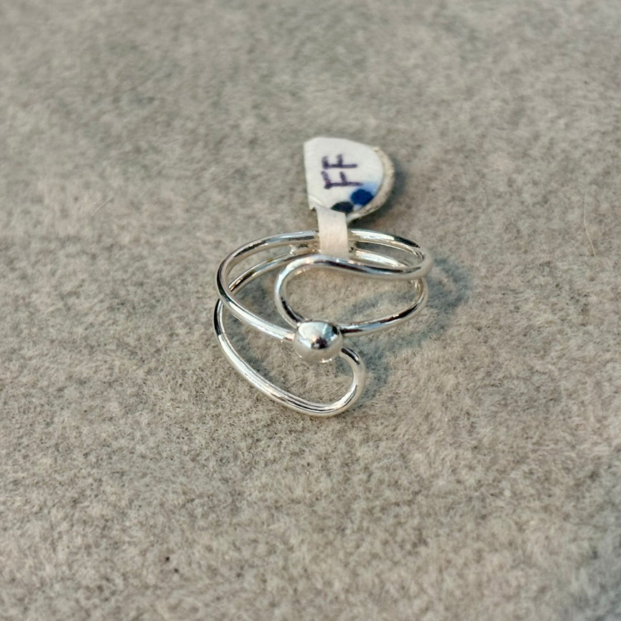 Anillo para el pie en plata .925 con bola Talla 3