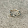 Anillo para el pie en plata .925 con diseno infinito torzal Talla 4.5