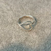 Anillo para el pie en plata .925 con diseno de corazon Talla 3.5
