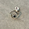 Anillo para el pie en plata .925 con piedra negra Talla 3