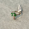 Anillo para el pie en plata .925 con arbol palmera Talla 2
