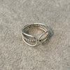 Anillo para el pie en plata .925 con diseno torzal en medio Talla 3
