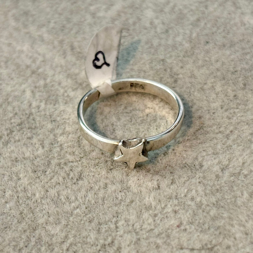 Anillo para el pie en plata .925 con estrella Talla 3.5