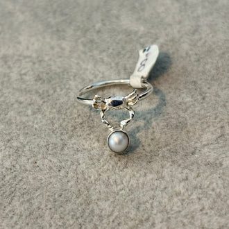 Anillo para el pie en plata .925 con pearl Talla 2.5