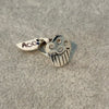 Anillo para el pie en plata .925 con diseno de cupcake Talla 1.5