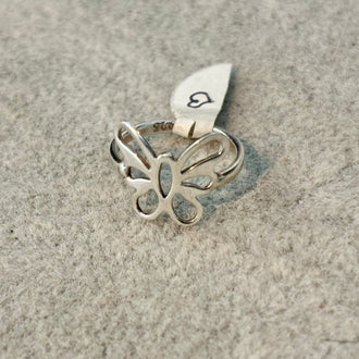 Anillo para el pie en plata .925 diseno mariposa Talla 1