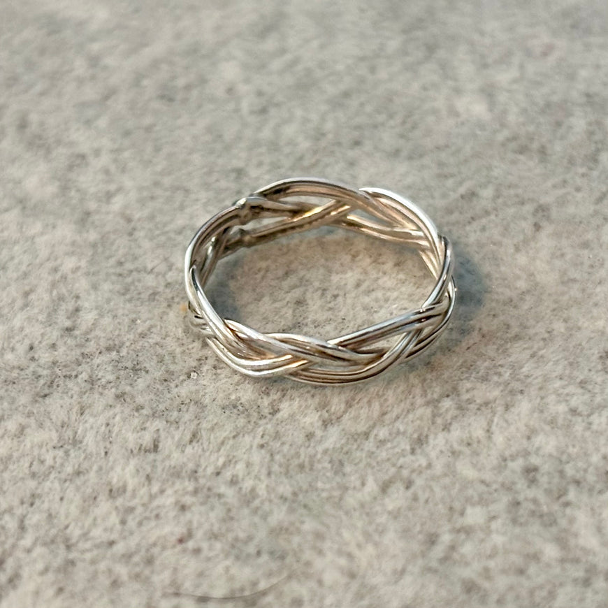Anillo para el pie en plata .925 diseno torsal Talla 3.5