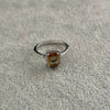ANILLO CUADRADO CON ZIRCONIA CAFE TALLA 6,7,8