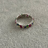 ANILLO CHURUMBELA CON CIRCONIA CORTE BAGGUET MULTI-COLOR 7,8,9